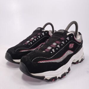 Skechers DLites Athletic Running Lace Up Shoe Womens Size 7.5 11632 Black Pink